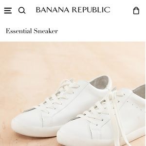 NWT Banana Republic White Leather Sneakers